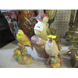 Three Royal Worcester birds
