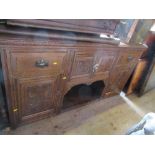 An oak sideboard