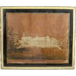 A 19th century needlepoint picture, of Witley Court, inscribed to front and back, 20ins x 25ins