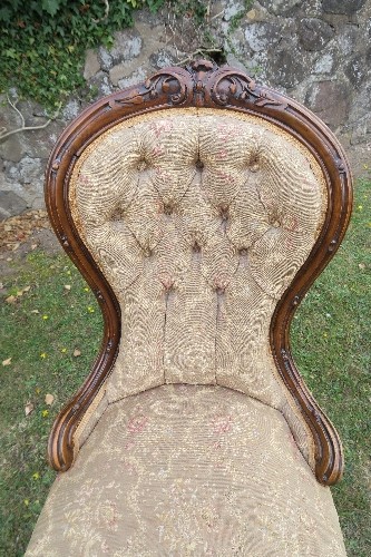 19th century style show wood chair - Image 2 of 4