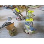 Four Royal Worcester birds