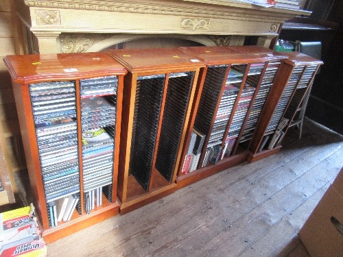 A collection of CD racks