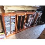 A collection of CD racks
