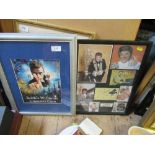 A signed Robbie Williams photo and a signed  Liberace photo