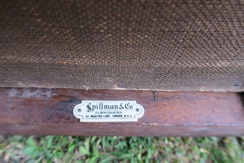 A pair of Chippendale style 19th century mahogany armchairs, with makers label Spillman and Co. - Image 5 of 8