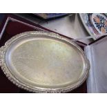 Three cases of Indian Silver dishes etc