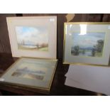 Three Aubrey Phillips pastel, local scenes (D)