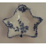 A Bristol pickle dish, decorated with foliage, width 3.25insCondition Report: Minor nibbles to