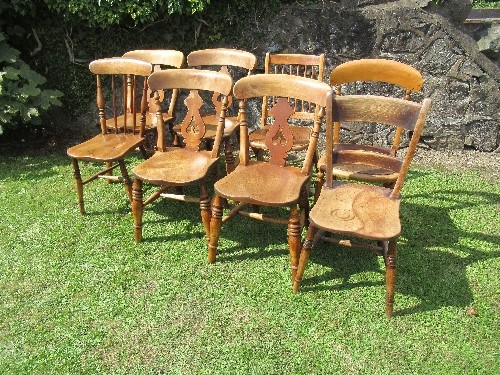 A set of four kitchen chairs, together with four kitchen chairs