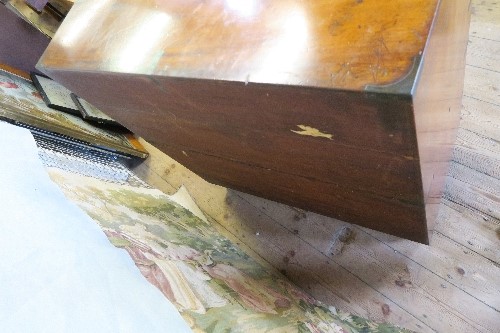 A 19th century two section military/campaign chest, with brass fittings, fitted with five drawers, - Image 6 of 7