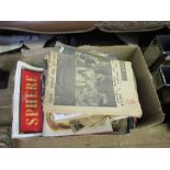 A box containing magazines and newspapers, to include Illustrated London News, Tatler, from QEII