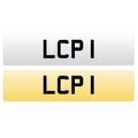 A cherished vehicle registration number plate, LCP 1.  Please note the successful bidder will be