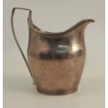 A Georgian silver cream jug, with ribbed edge, London 1801, weight 3oz