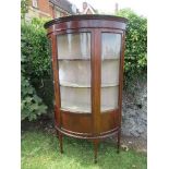 An Edwardian mahogany inlaid display cabinet