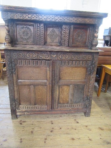 A Antique style court cupboard