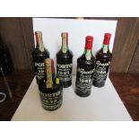 Two botttles of Niepoort Colheita 1957 Vintage Port together with a 1952 bottle and two 1968