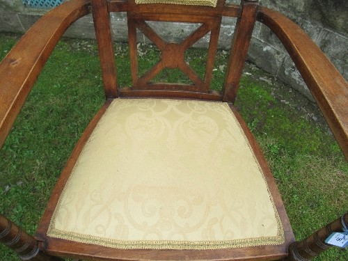 An Arts and Crafts high backed open armchair - Image 2 of 4