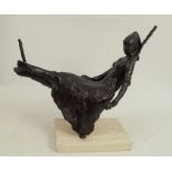 Sydney Harpley, bronze, Girl in a Hammock, 7.5ins x 10ins (D)