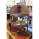 A 19th century mahogany corner wash stand, height 40ins