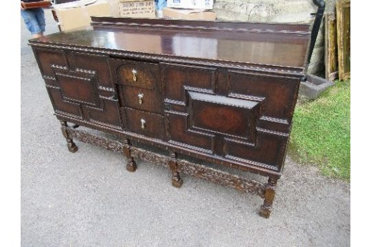 A 17th century style oak sideboard - Image 1 of 2