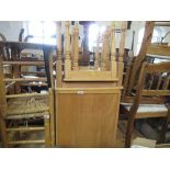A collection of pine furniture, to include kitchen table, chairs, chest of drawers, etc. corner