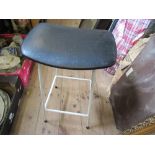 A pair of stools, with metal bases