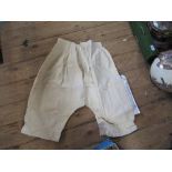 Two pairs of antique ladies bloomers, with labels for Gloria Underware Manchester