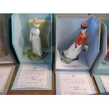 Two Royal Worcester limited edition boxed figures, from the Victorian figures series, Bridget and