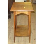 A two tier plant stand, with square top, width 14ins, height 33ins