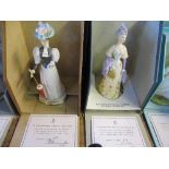 Two Royal Worcester limited edition boxed figures, from the Victorian figures series, Madelaine