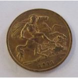 A 1911 gold half sovereign
