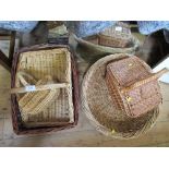 A collection of wicker baskets