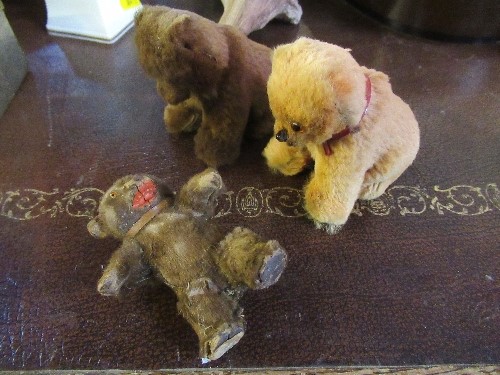 Three fur covered bears, height 3ins