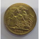 A 1906 gold sovereign