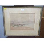 English School, watercolour, Children on the Shore, initialled and dated 1933, 9ins x 13ins