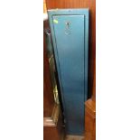 A gun safe, with keys