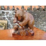 A Bavarian Forest bear group, well carved, height 13ins