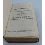 A New and Enlarged Edition of The Works of Aristotle, J Kendrew, Printer, York, third edition, 1819