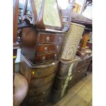 Two chests of drawers, a screen and Lloyd Loom style basket