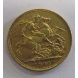 A 1903 gold sovereign