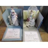 Two Royal Worcester limited edition boxed figures, from the Victorian figures series, Rebecca and