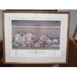 Steve Doig, limited edition colour print, Grand Slam Glory, Saturday 18th March 1995, 17.5ins x