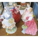 Four Royal Doulton figures, of women