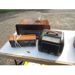 A Luxor radio, together with a Marconi radio in Bakelite case, and a Roberts radio