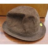 A Christy's London, brown suede hat