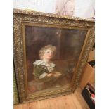 A Victorian Pears print of "Bubbles" by Sir John Millais, in gilt frame