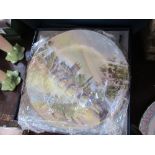 4 Royal Worcester plates, decorated with cathedrals, York Minster, St Pauls from the river, Hereford