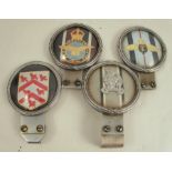Four Beaulah RFC car badges, to include one for The Artists Rifles (SAS), three marked Beaulah