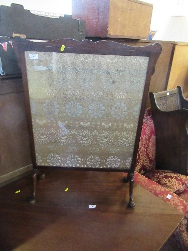 A fabric fire screen, width 23ins