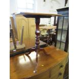 A 19th century rectangular tripod table, width 20ins